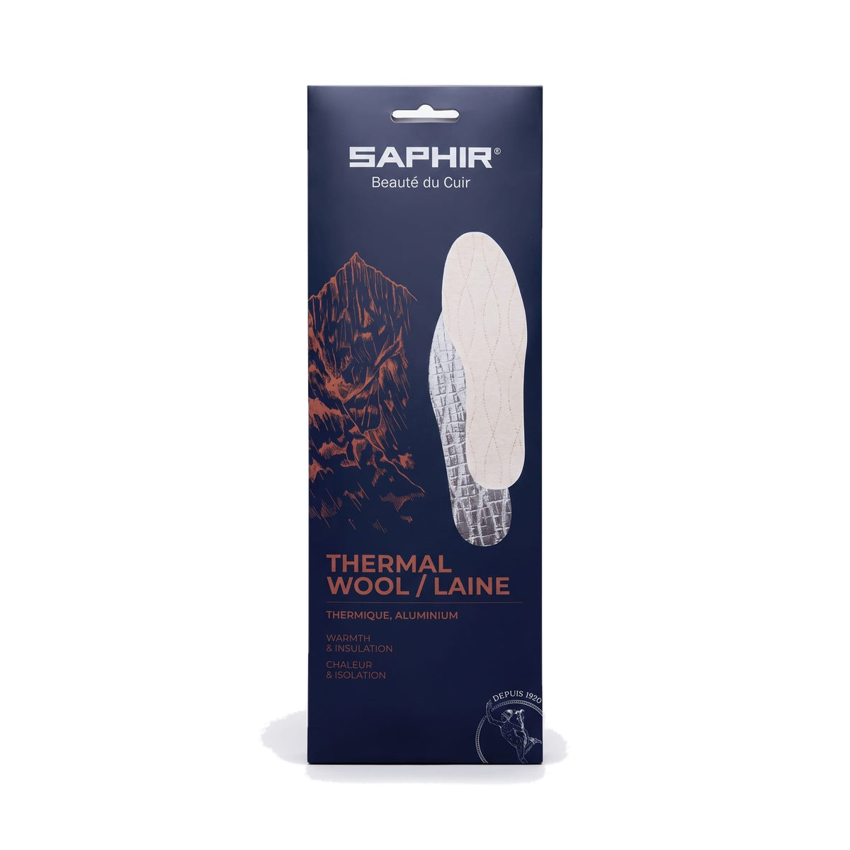 Semelles thermiques Saphir, paire de semelles de 36